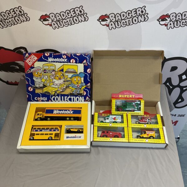 Corgi Weetabix Rupert Collection diecast toy vehicles.