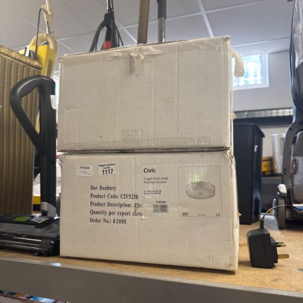 Dar Civic ceiling light packaging showing model number.