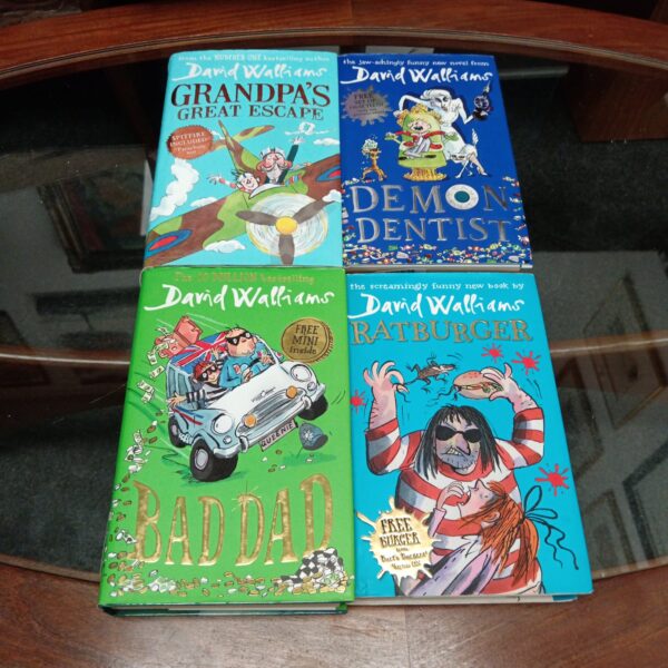 First edition David Walliams books, including Demon Dentist and Bad Dad.