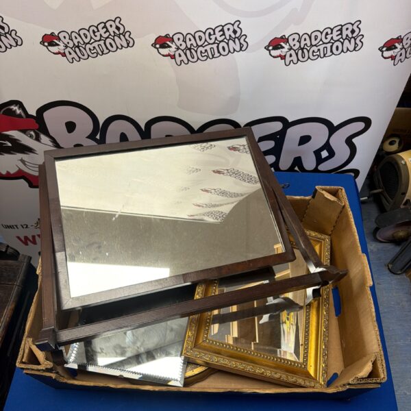 Assorted decorative mirrors in a mixed lot for home decor.