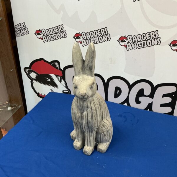 Large resin designer rabbit figurine for home decor.
