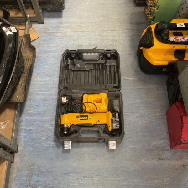 Dewalt DW965 12V cordless drill set in carrying case.