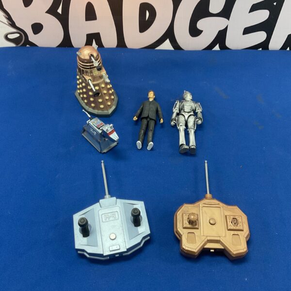 Doctor Who toys featuring RC Dalek and K9 unit.