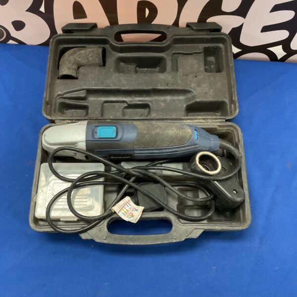 Einhell BT-MG 220 E multi-tool kit in carrying case.