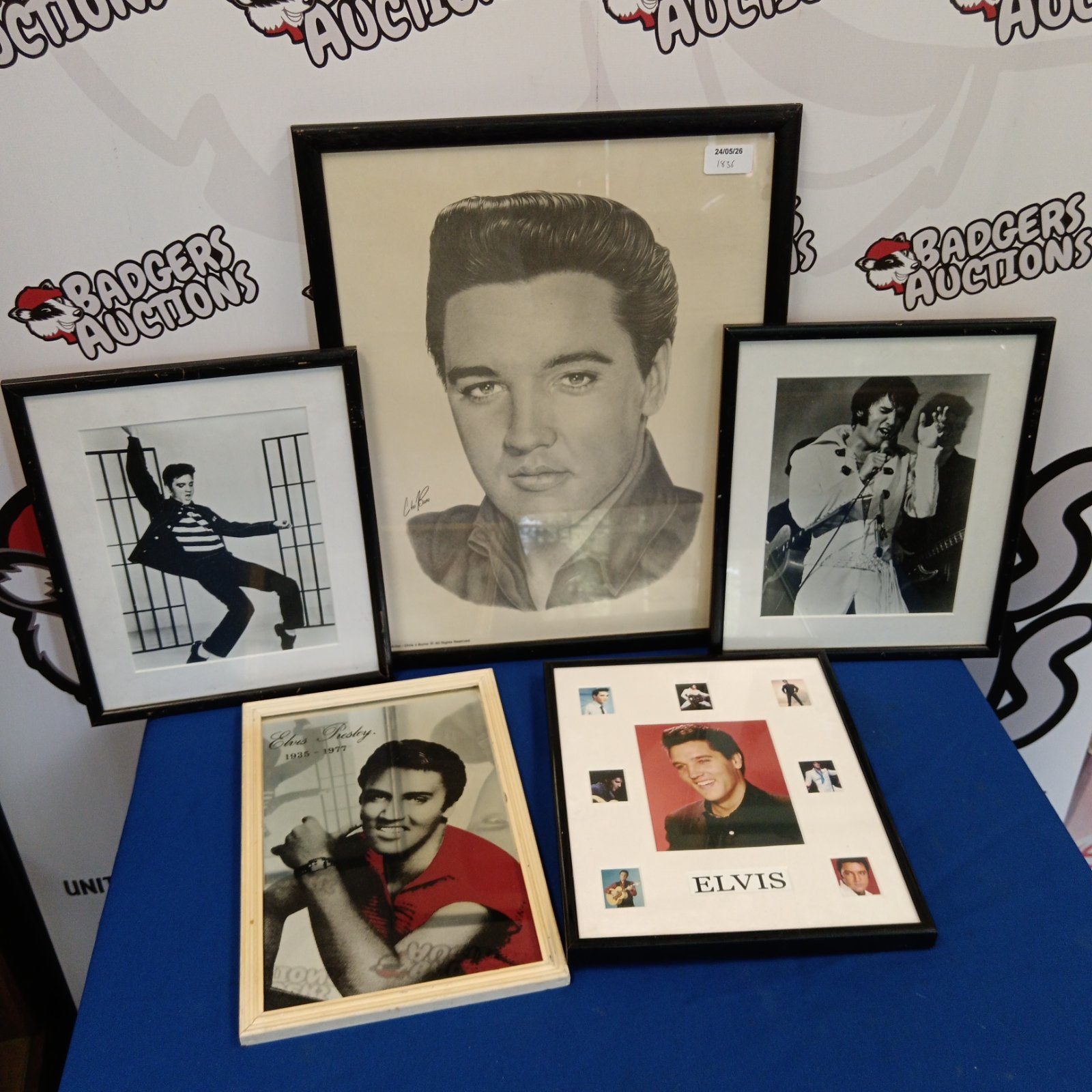 Framed Elvis Presley prints collection for music fans.