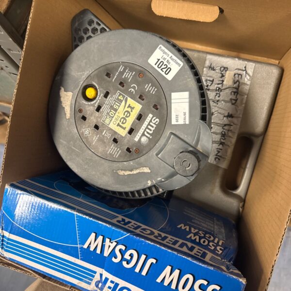 Energer jigsaw in a mixed lot of power tools.