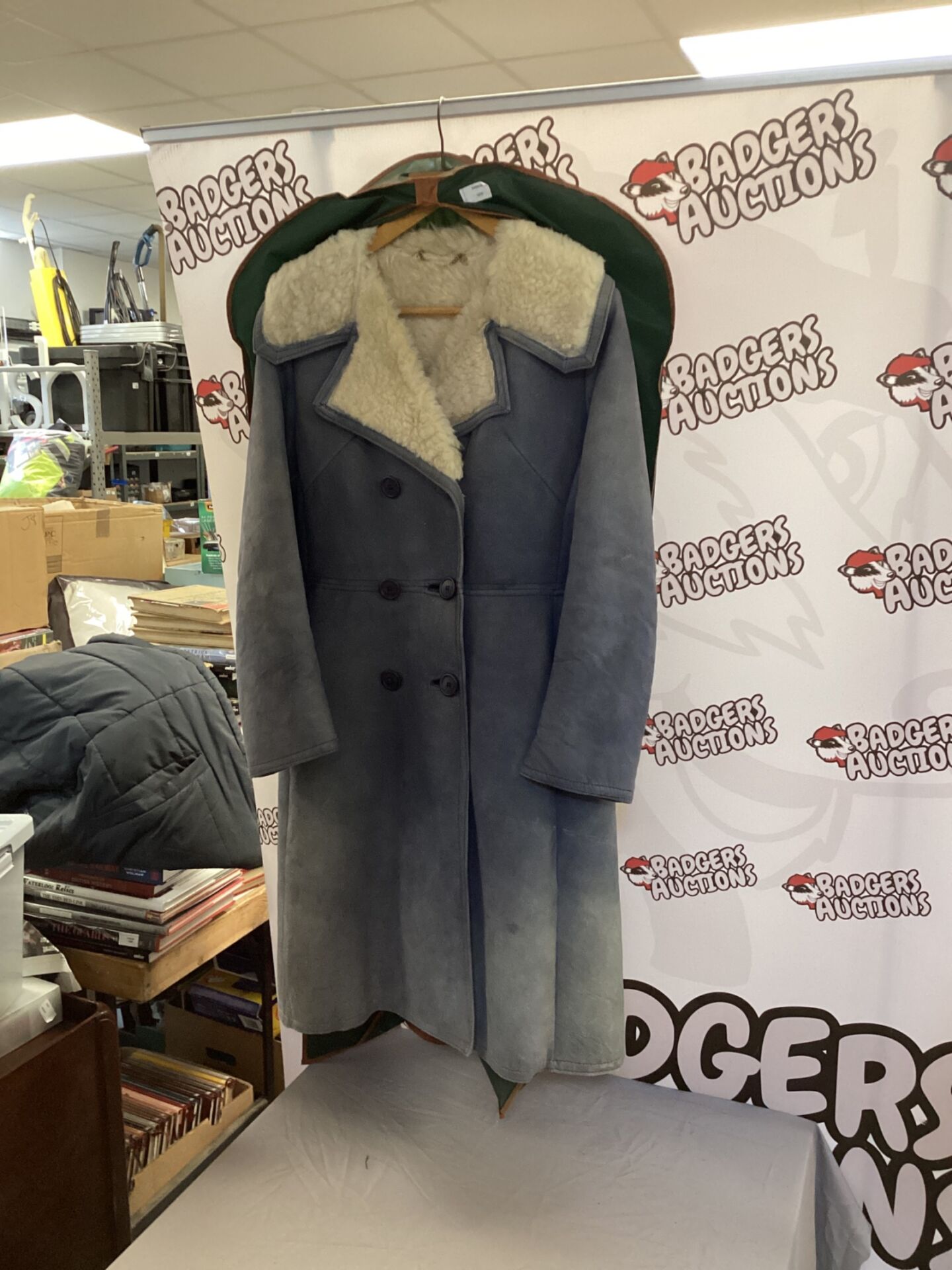 582 Size medium to large fleece lined coat