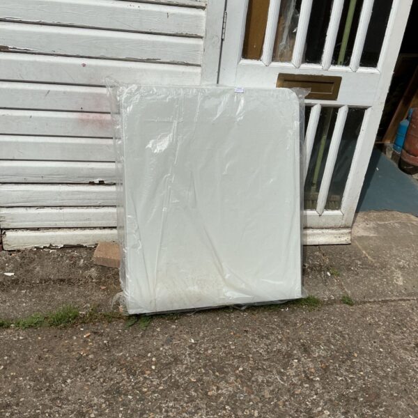 Heavy duty 8ft folding table, ideal for outdoor events and storage.