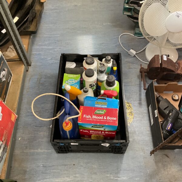 Garden chemical bundle including Evergreen mosskil and pest control sprays.
