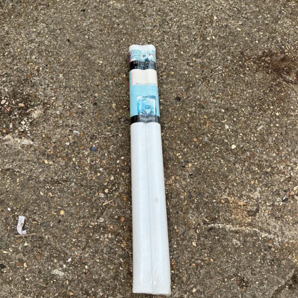 Two rolls of white garden fleece for plant protection.