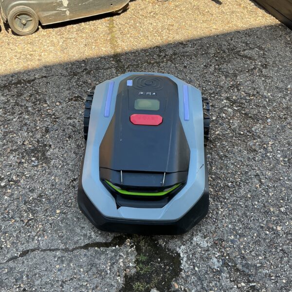 Go auto robotic lawnmower for garden maintenance.