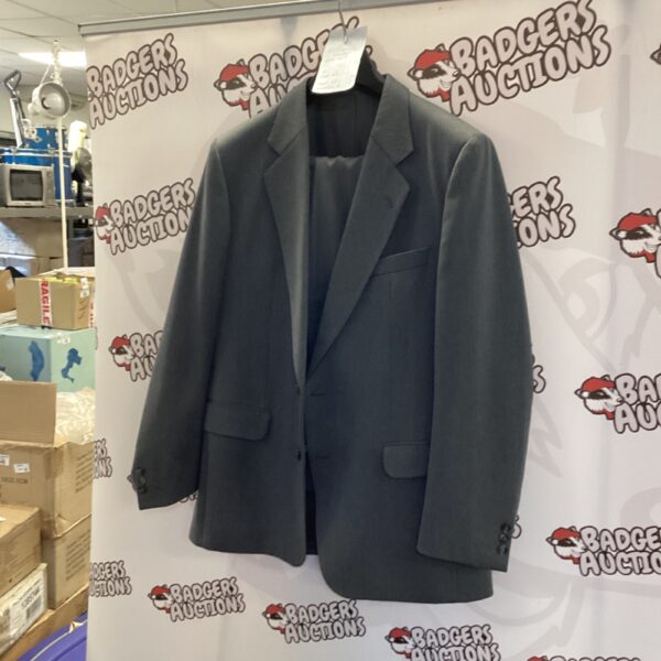 Vintage grey Trevira Konen suit, classic men's fashion.