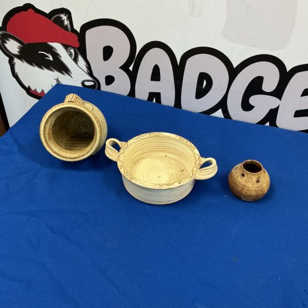 Handmade ceramic pots collection, rustic pottery for home decor.