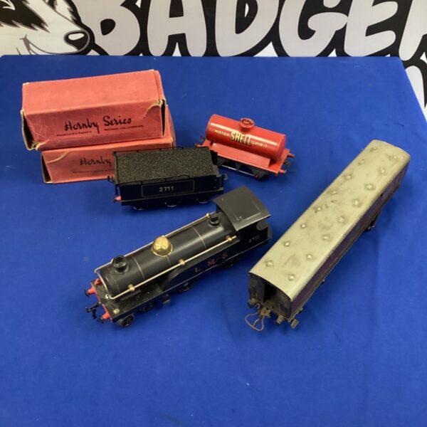 Vintage Hornby LMS locomotive, a classic gauge train model.