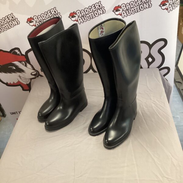 Pair of leather horse riding boots, Cottage Craft and Requisite brands.
