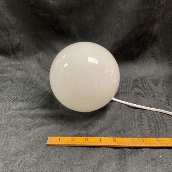Vintage Ikea Fado table light with frosted glass globe.