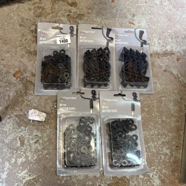 Five Packs Of Premier 36 Mini Gutter Hooks