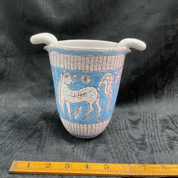 Fratelli Fanciullacci horse vase from the 1960s italian pottery movement