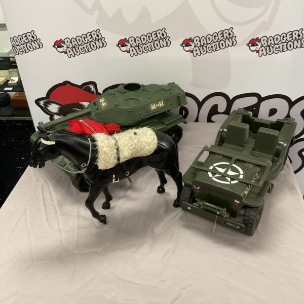 Action Man Tank, Jeep, and Horse