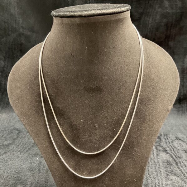 925 Silver 16” and 18” Snakelink necklaces