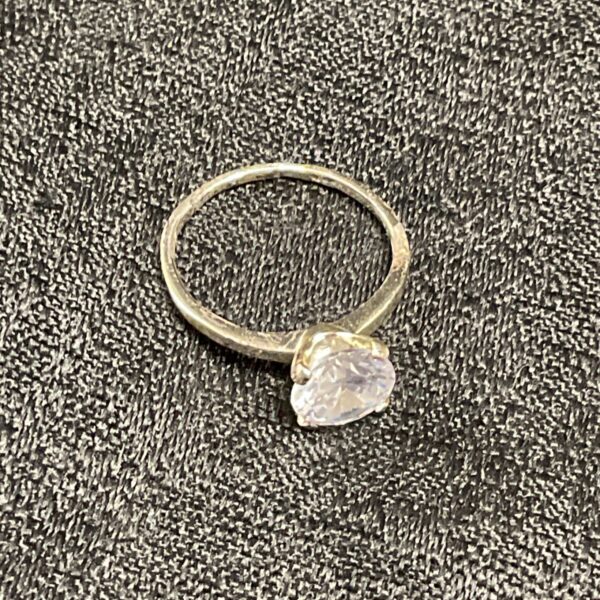 925 Silver White stone ring size N