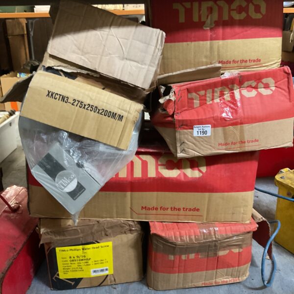 Bulk lot of industrial nails and screws for construction projects.