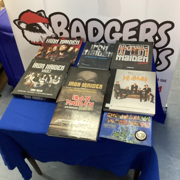 Iron Maiden books collection including Flight 666 and Def Leppard biography.