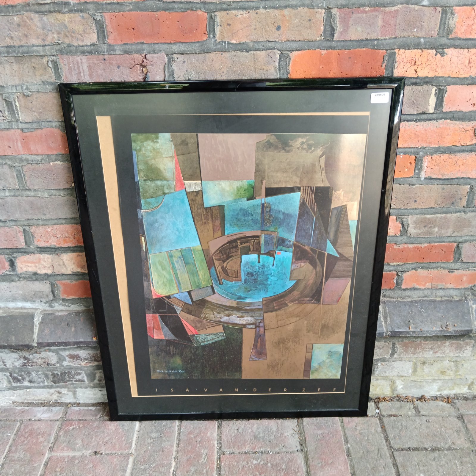 Isa van Der Zee framed abstract art print with vibrant colours.