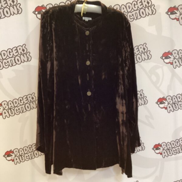 Vintage Jenard XXL suede ladies top, 1990s fashion.