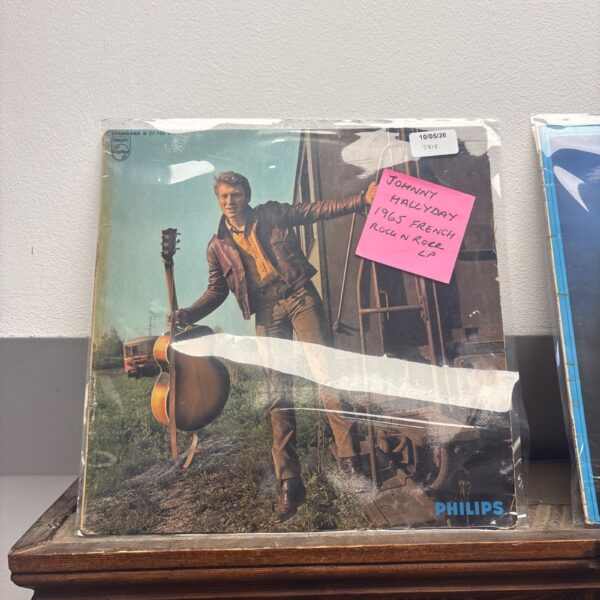 Vintage 1965 Johnny Hallday LP record cover.