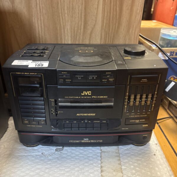 Vintage JVC PC-X200 CD portable player in grey plastic.