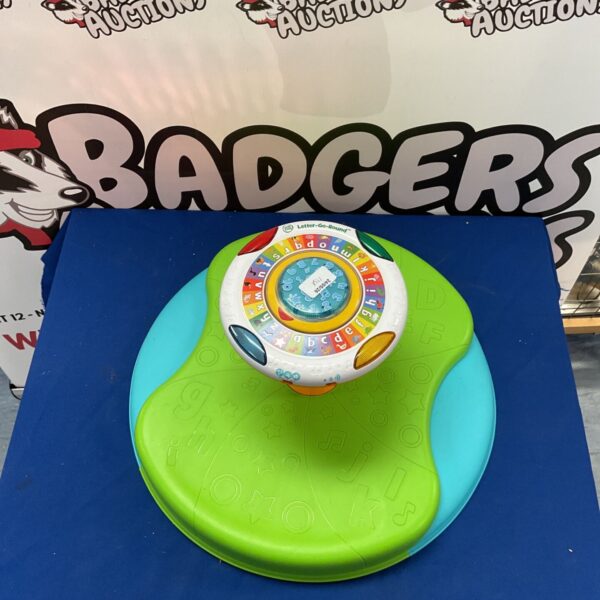 Brightly coloured LeapFrog Letter Go Round educational toy for toddlers.