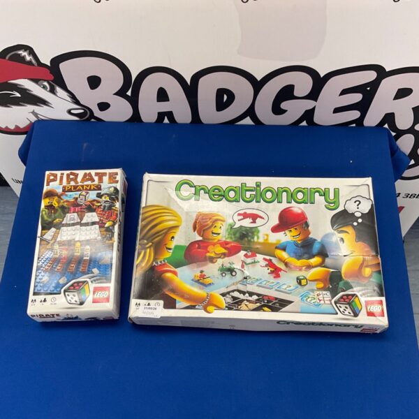 Lego Creationary and Pirate Plank games box set for collectors.