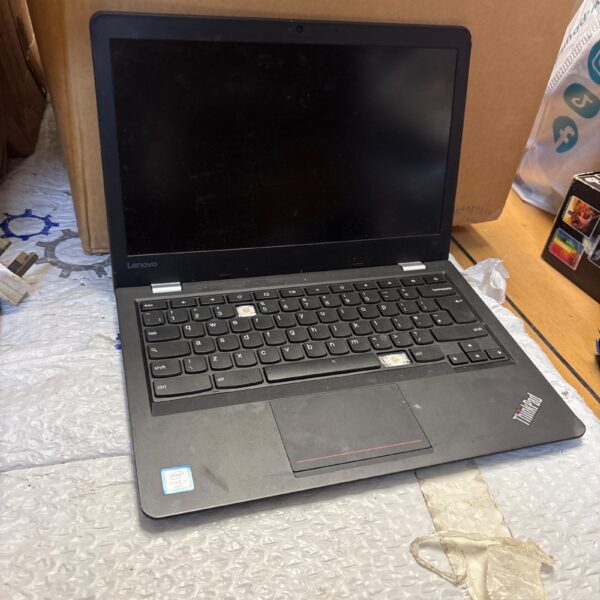 Used Lenovo Thinkpad Chrome Laptop showing keyboard and screen.