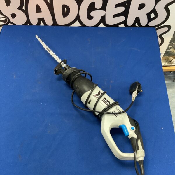 Mac Allister MSRS850 reciprocating saw, a powerful corded DIY garden tool.