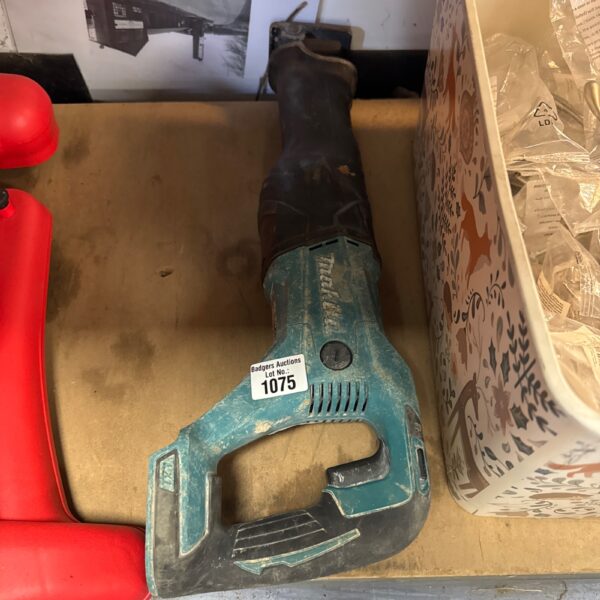 Makita reciprocating saw body, cordless power tool for DIY projects.