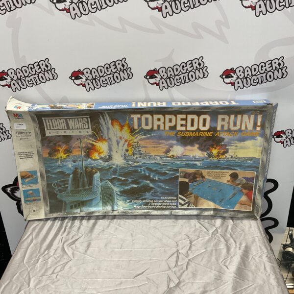 Vintage MB Games Torpedo Run game with box and components.
