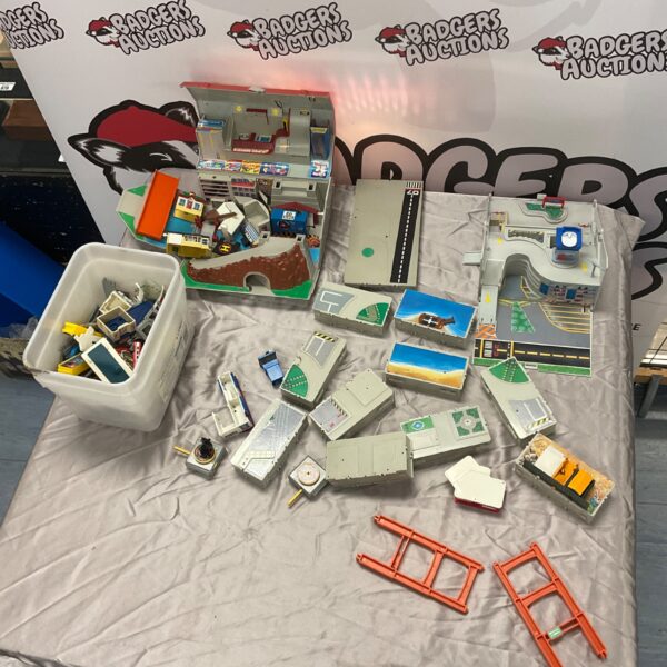 Vintage Micro Machines and Pogs lot, 90s collectible toys.
