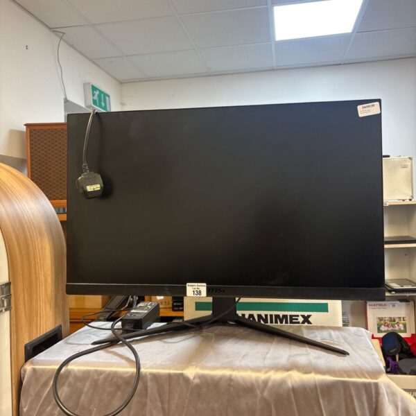 MSI Optix G241 LCD monitor with power supply, side view.