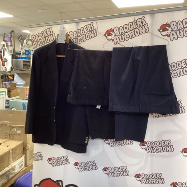 Navy blazer and trousers set from Mr. Harry's collection.