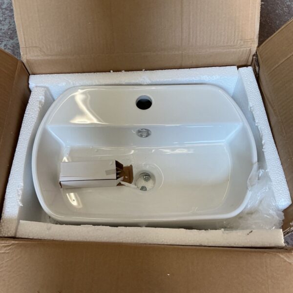 New Nidda HS1970 wash basin in original packaging.