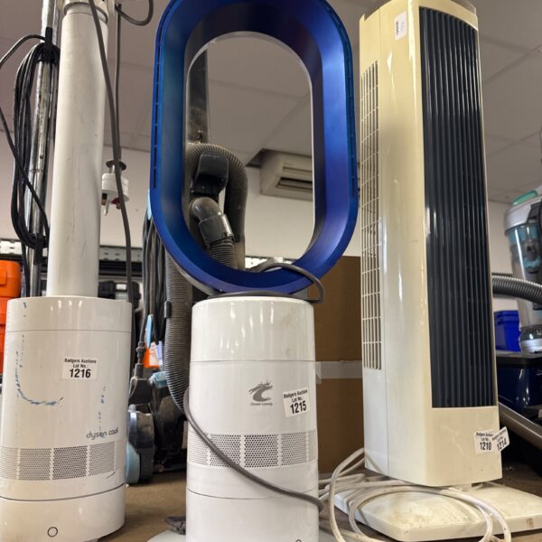 White Ocean long bladeless fan for cooling and air circulation.