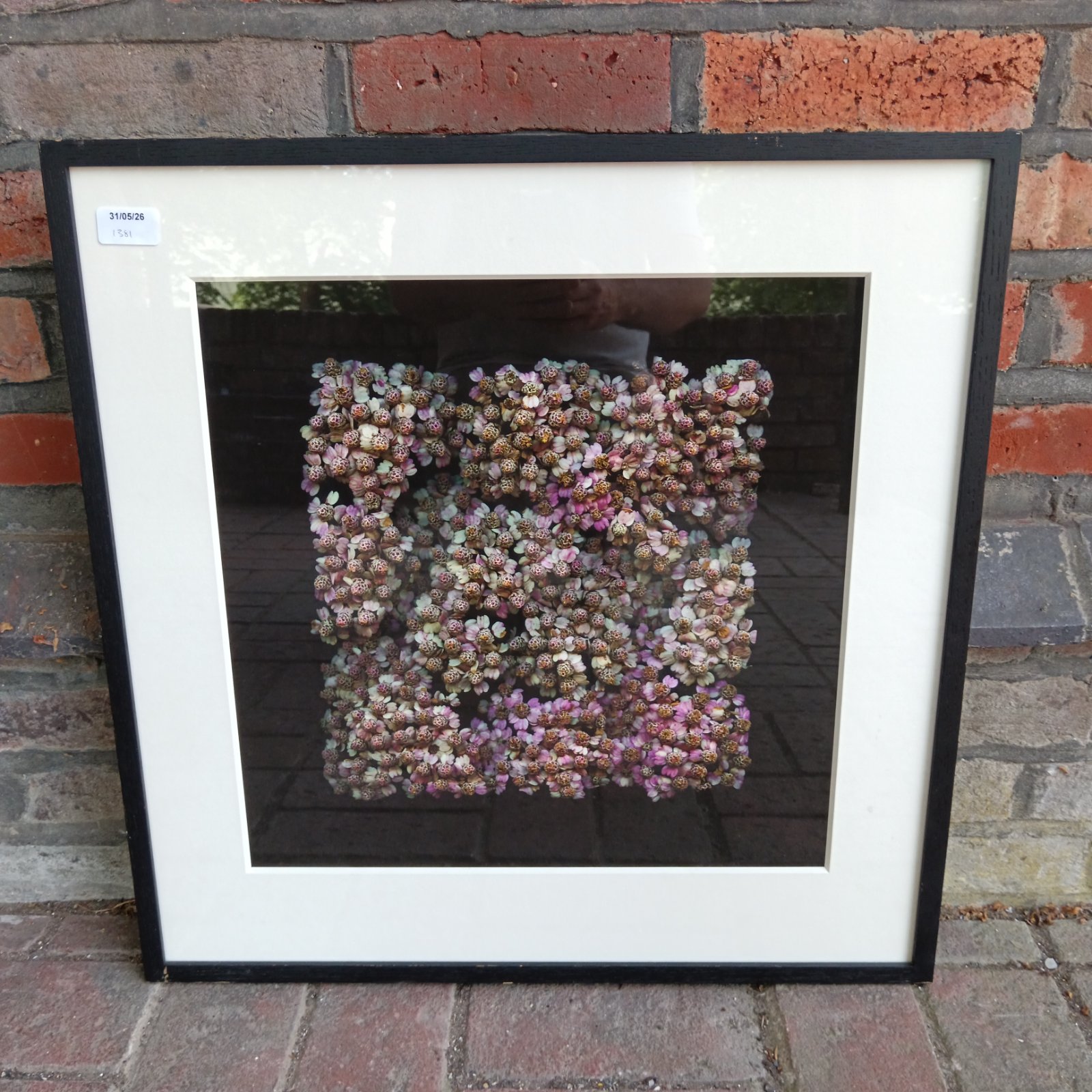 Paul Kenny Pink Square print, abstract pigment art on cotton rag paper.