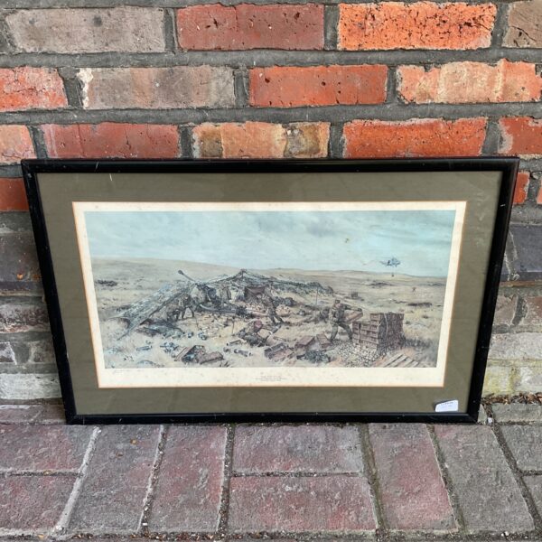 Signed limited edition Falklands War print by Paul Wanklyn.