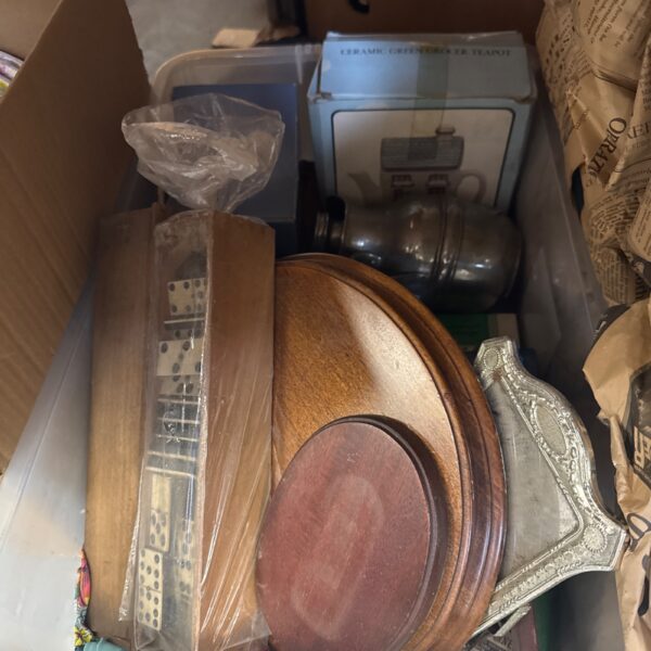 Mixed lot of wooden pedestal bases from house clearance.