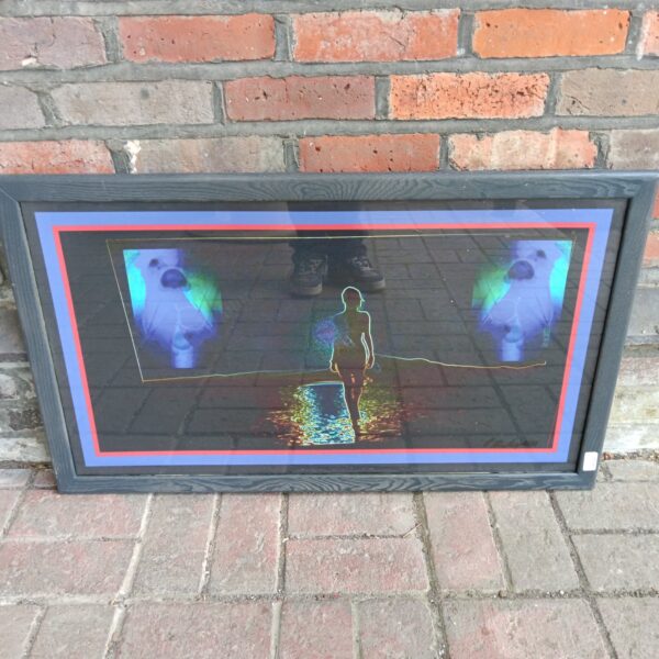 Signed Peter Longley art print featuring a psychedelic figure.