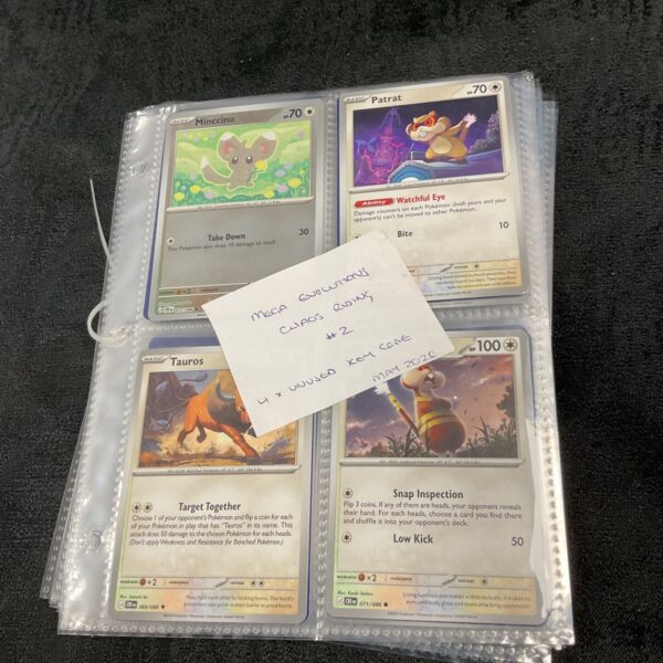 Pokemon Mega Evolution cards folder front view.