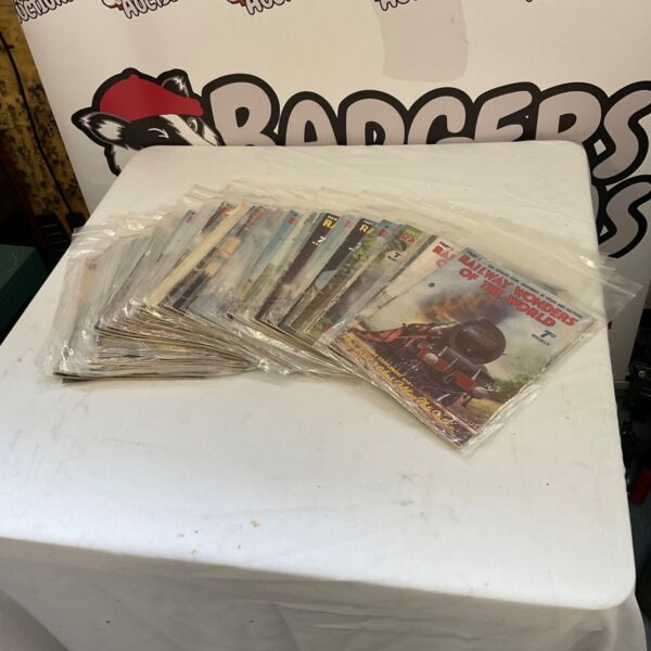 Stack of Railway Wonders of the World magazines, issues 1-50.
