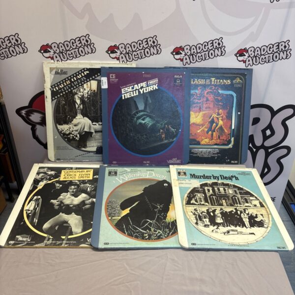 RCA CED discs selection, vintage analog video format.