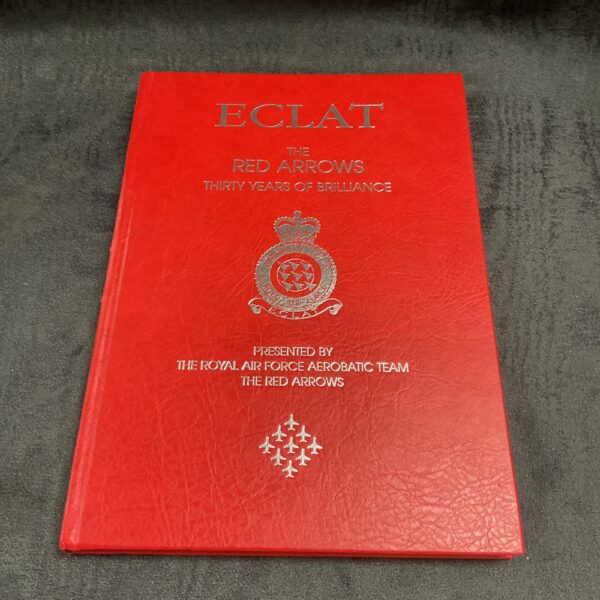 Red Arrows book cover, “Eclat – Thirty Years of Brilliance” signed copy.